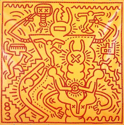 Keith Haring Sin título 1983 reproduccione de cuadro