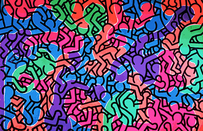 Keith Haring Sin título 1985 reproduccione de cuadro