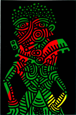 Keith Haring Sin título 1986b reproduccione de cuadro