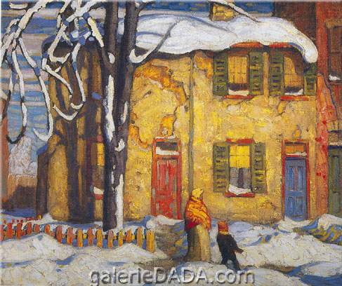 Lawren Harris Antiguas Casas Toronto Winter reproduccione de cuadro