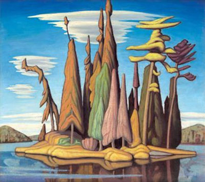 Lawren Harris Isla septentrional II reproduccione de cuadro