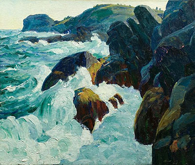 Leon Kroll Gull Rock, Monhegan reproduccione de cuadro