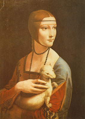 Leonardo Da Vinci Cecilia Gallerani reproduccione de cuadro