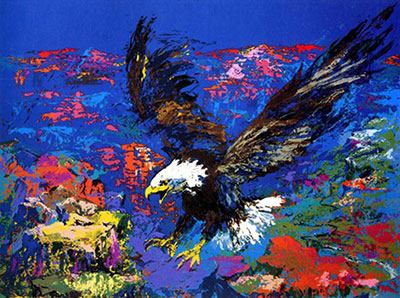 Leroy Neiman American Bald Eagle reproduccione de cuadro