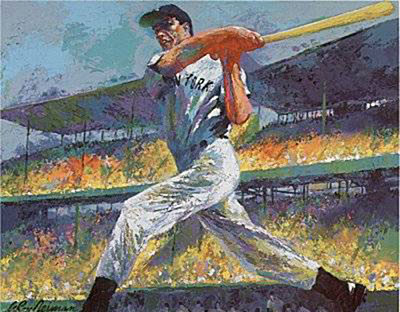 Leroy Neiman Corte DiMaggio reproduccione de cuadro