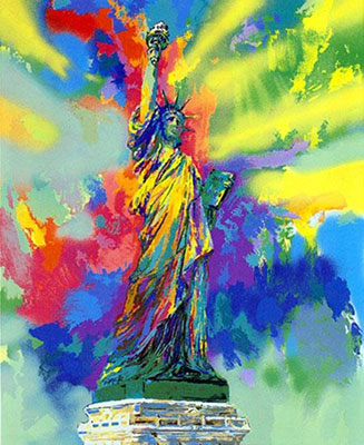 Leroy Neiman Lady Liberty. reproduccione de cuadro