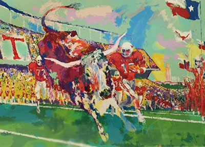 Leroy Neiman Longhorns de Texas reproduccione de cuadro