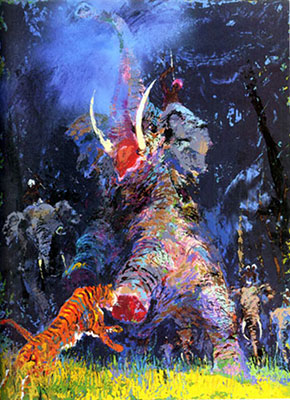 Leroy Neiman Shikar. reproduccione de cuadro