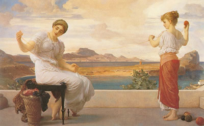 Lord Frederic Leighton Desenrollar el Skein reproduccione de cuadro