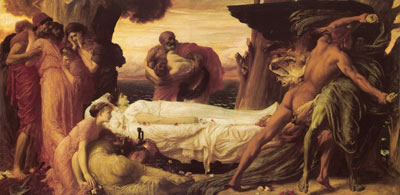 Lord Frederic Leighton Hércules lucha con un ángel reproduccione de cuadro