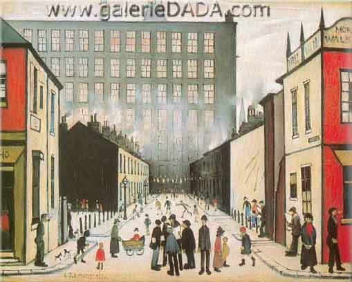 L.S. Lowry Escena de la calle reproduccione de cuadro