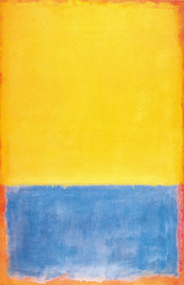 Mark Rothko Amarillo, azul en naranja reproduccione de cuadro