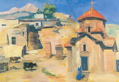 Martiros Saryan Iglesia Karmravor. Ashtarak@item: inlistbox reproduccione de cuadro