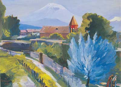 Martiros Saryan Paisaje de abril reproduccione de cuadro