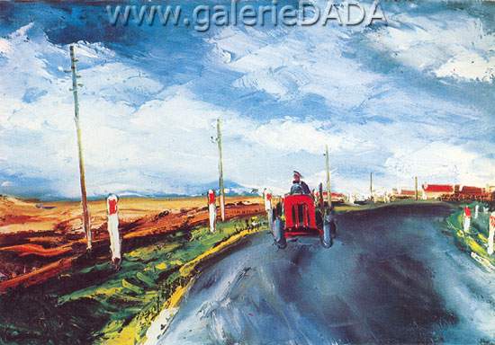 Maurice de Vlaminck El Tractor Rojo reproduccione de cuadro