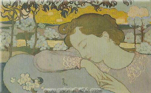 Maurice Denis Chica durmiente reproduccione de cuadro