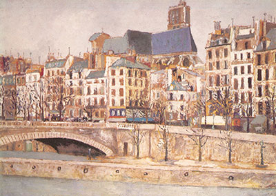 Maurice Utrillo Iglesia de San Gervais. París reproduccione de cuadro