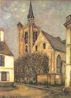 Maurice Utrillo Iglesia en Fere - en - Tardenois reproduccione de cuadro