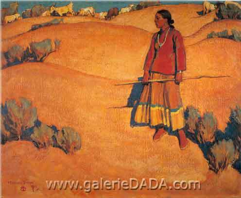 Maynard Dixon Desert Shepherdess reproduccione de cuadro