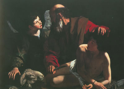 Michelangelo Caravaggio El sacrificio de Isaac reproduccione de cuadro