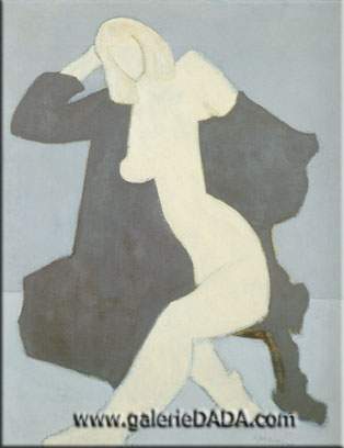 Milton Avery Desnudo en Robe Negro reproduccione de cuadro