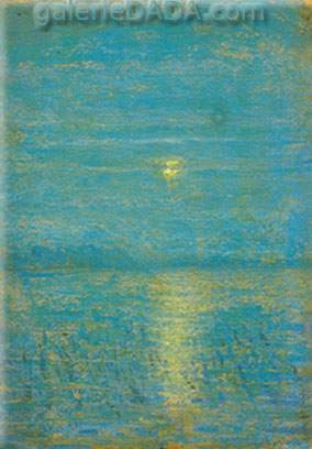 Milton Avery Luna sobre Marsh reproduccione de cuadro