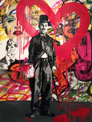 Mr Brainwash ChaplinCity in Germany reproduccione de cuadro