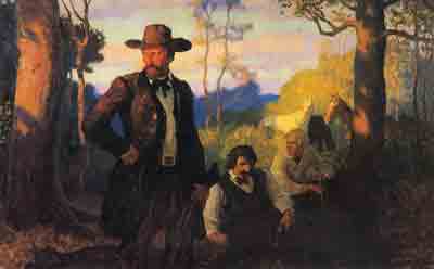 N.C. Wyeth Los hermanos James en Missouri reproduccione de cuadro