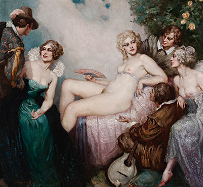 Norman Lindsay El jugador de laúd reproduccione de cuadro