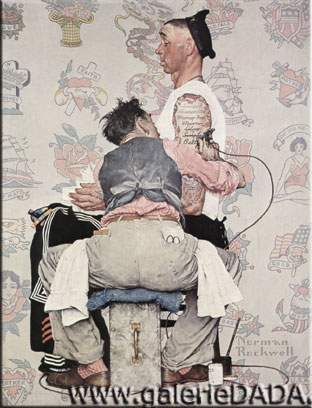 Norman Rockwell El Connoiseur reproduccione de cuadro