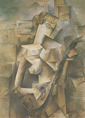 Pablo Picasso Chica con un Mandolin reproduccione de cuadro