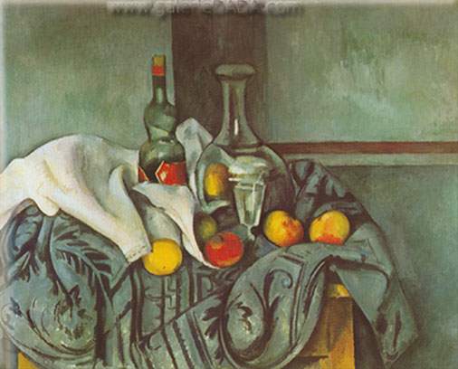 Paul Cezanne Still - Life with Peppermint Botella reproduccione de cuadro