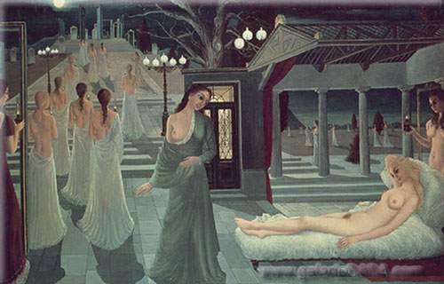 Paul Delvaux La Acrópolis reproduccione de cuadro