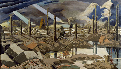 Paul Nash La carretera Menin reproduccione de cuadro