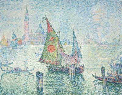 Paul Signac El Sail Verde, Venecia reproduccione de cuadro