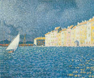 Paul Signac La tormenta, Saint Tropez reproduccione de cuadro