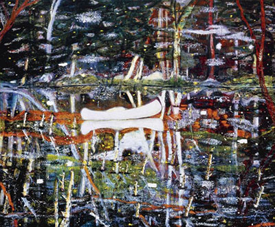 Peter Doig Canoa blanca reproduccione de cuadro