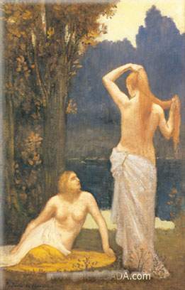 Pierre Puvis de Chavannes Los Bathers reproduccione de cuadro