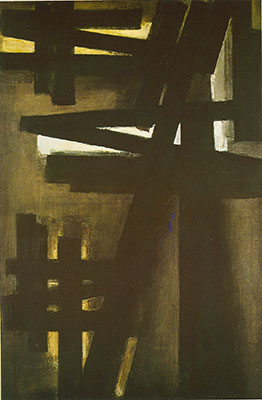 Pierre Soulages Pintura 23 de mayo de 1953 reproduccione de cuadro