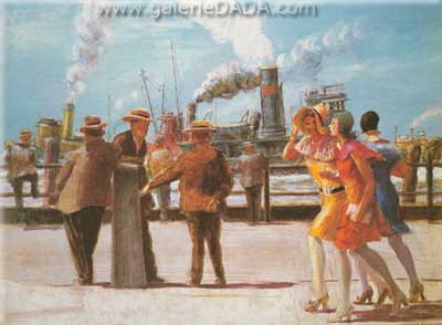 Reginald Marsh El Battery reproduccione de cuadro