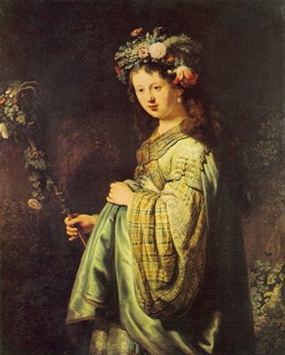 Harmenszoon Rembrandt Saskia como Flora reproduccione de cuadro