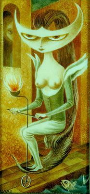 Remedios Varo Lady Godiva reproduccione de cuadro