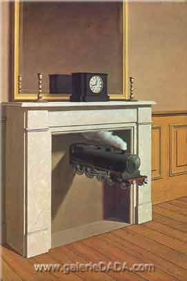 Rene Magritte Tiempo transfijado reproduccione de cuadro