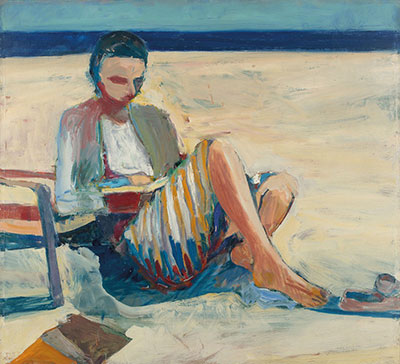 Richard Diebenkorn Chica en la playa reproduccione de cuadro