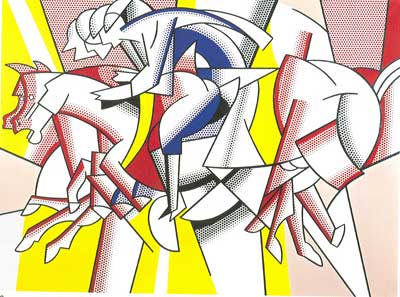 Roy Lichtenstein Jinete rojo reproduccione de cuadro