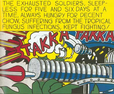 Roy Lichtenstein Takka takka. reproduccione de cuadro