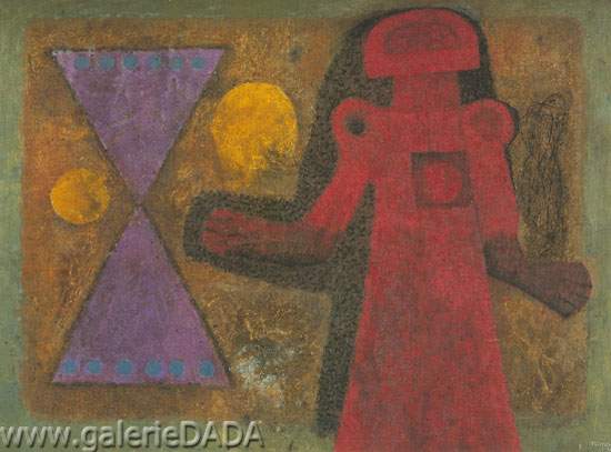 Rufino Tamayo Mujer en Rojo reproduccione de cuadro