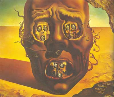 Salvador Dali El rostro de la guerra reproduccione de cuadro