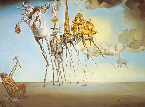 Salvador Dali La tentación de San Antonio reproduccione de cuadro