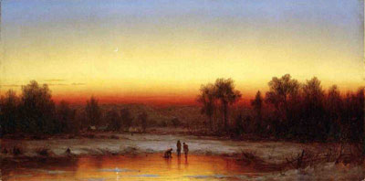 Sanford Robinson Gifford Un Twilight de Invierno reproduccione de cuadro